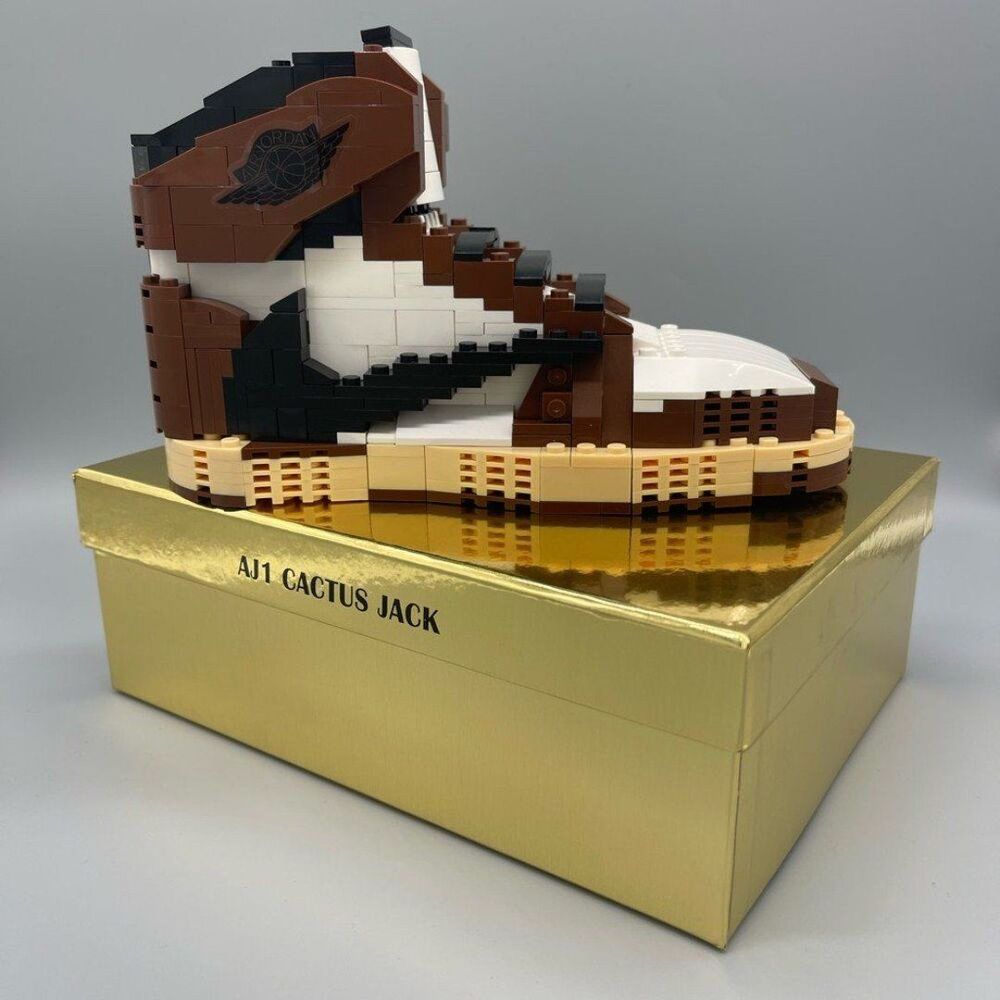 Completed Nike Air Jordan 1 x Travis Scott ‘Mocha’ Kick Brick Set